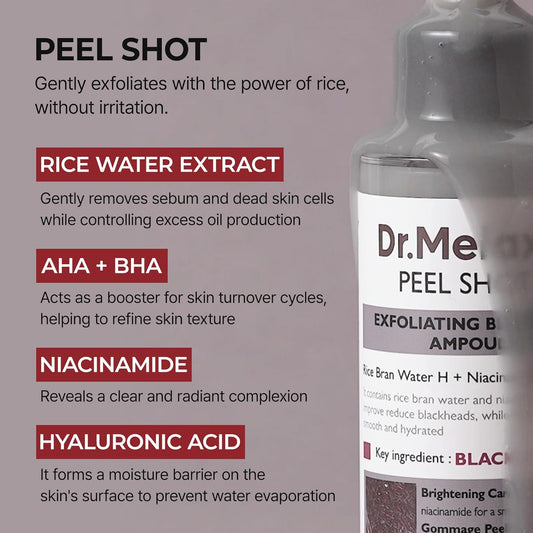 Dr.Melaxin Peel Shot Glow Rice Peeling Ampoule 80ml